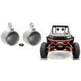 thumbnail image 2 of 2 Rockville MAC90S 8" 360° Degree Swivel Chrome Tower Speaker Pods RZR/ATV/UTV, 2 of 18