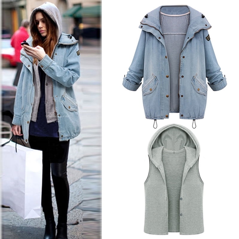denim parka coat