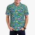 thumbnail image 1 of Xecao Cars Transportation Pattern Men’s Polo Shirt with Buttoned Collar Soft Breathable Casual Polo Shirt for Work, Leisure, and Outdoor Activities-3X-Large, 1 of 6
