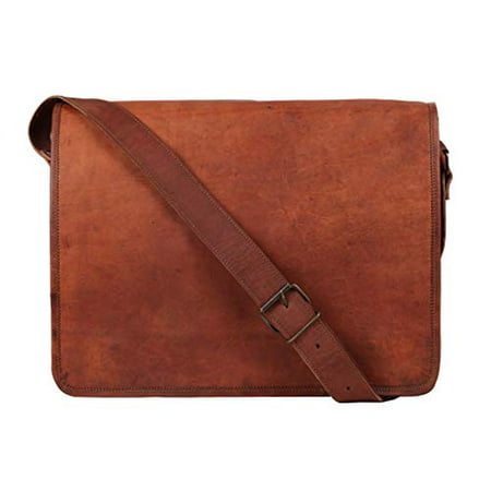 Rustic Town 15 inch Vintage Crossbody Genuine Leather Laptop Messenger