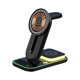 thumbnail image 2 of Cargador inalámbrico, inteligente, 15 W, carga rápida inalámbrica, reloj, auricular, luz nocturna, cargador inalámbrico 4 en 1, compatible con Android e iOS, soporte para teléfono móvil, carga rápida, 2 of 8