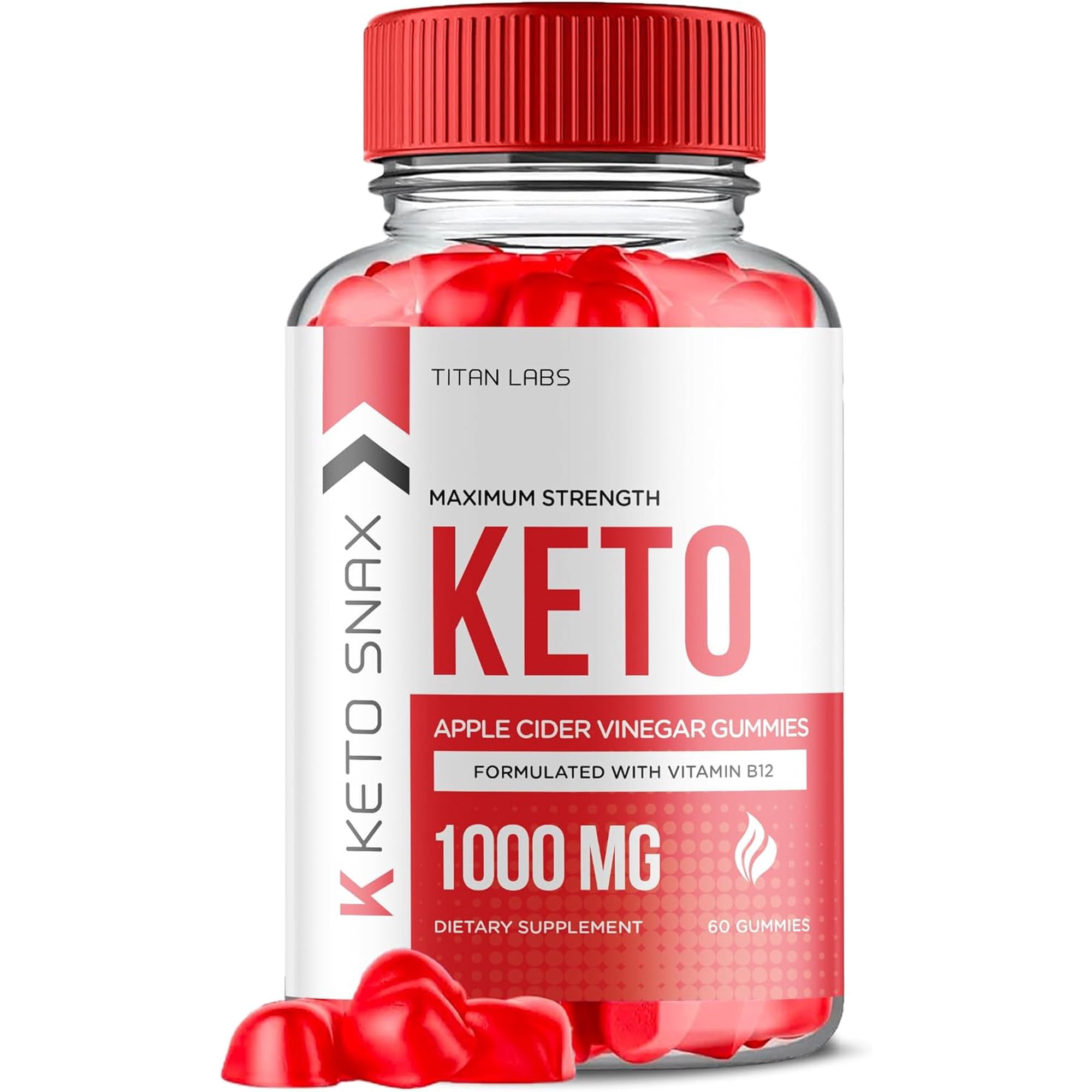 (1 Pack) Keto Snax Keto ACV Gummies - Apple Cider Vinegar Supplement for Weight Loss - Energy & Focus Boosting Dietary Supplements for Weight Management & Metabolism - Fat Burn - 60 Gummies