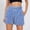 Sky Blue, variant on Women's Sequin Bermuda Shorts 2026 Summer Embroidered Print Slim Fit Hot Pants with Pockets Trendy Casual Stretch Workout Beach Shorts