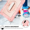 thumbnail image 6 of TECH CIRCLE iPad Mini 5/4/3/2/1 Case 7.9 Inch - Shockproof Rugged Cover with Rotating Kickstand & Adjustable Hand/Shoulder Strap, Rosegold, 6 of 9