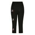 thumbnail image 3 of Juslio Girls Capris Kids Girls Fashion Print Summer Leisure Yoga Leggings Sports Cropped（Black Capris， 3 Years）, 3 of 8