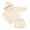 Beige, variant on AherBiu Baby Girl Outfits Long Sleeve Hoodies Sweatshirts Elastic Waist Shorts with Pockets Toddler Sets