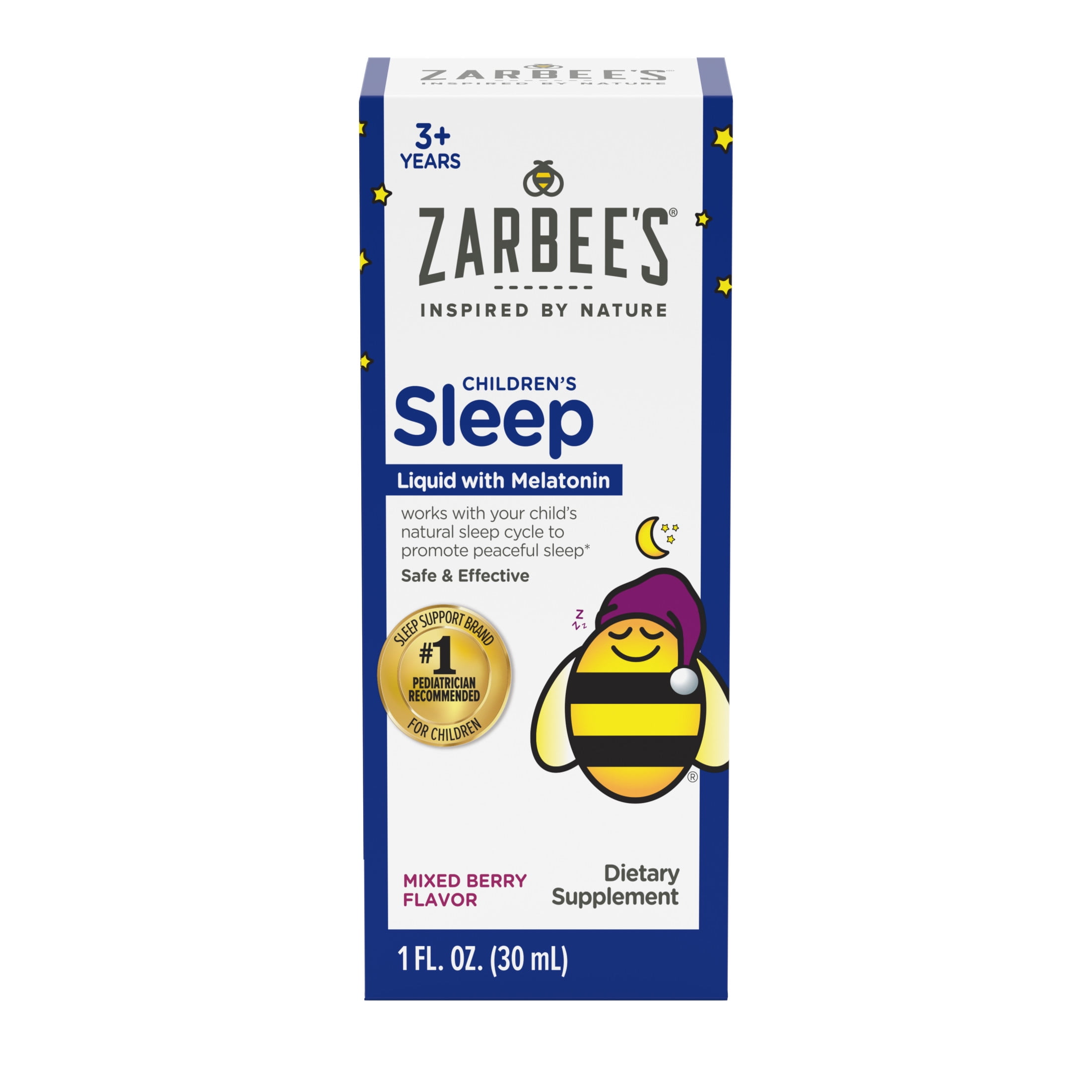 Zarbee's Children's Sleep Liquid with Melatonin, Natural Berry
