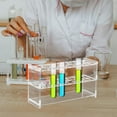 thumbnail image 2 of Transparent Test Tube Rack Holder for Chemistry Testing Laboratory Tool Sampling Storage, 2 of 6