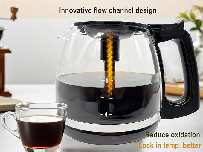 universal coffee pot replacement for 12 cup coffee maker, Compatible with Mr Coffee, Black&Decker, Hamilton Beach& most brand coffee maker in market, pls refer to detail for compatibility.