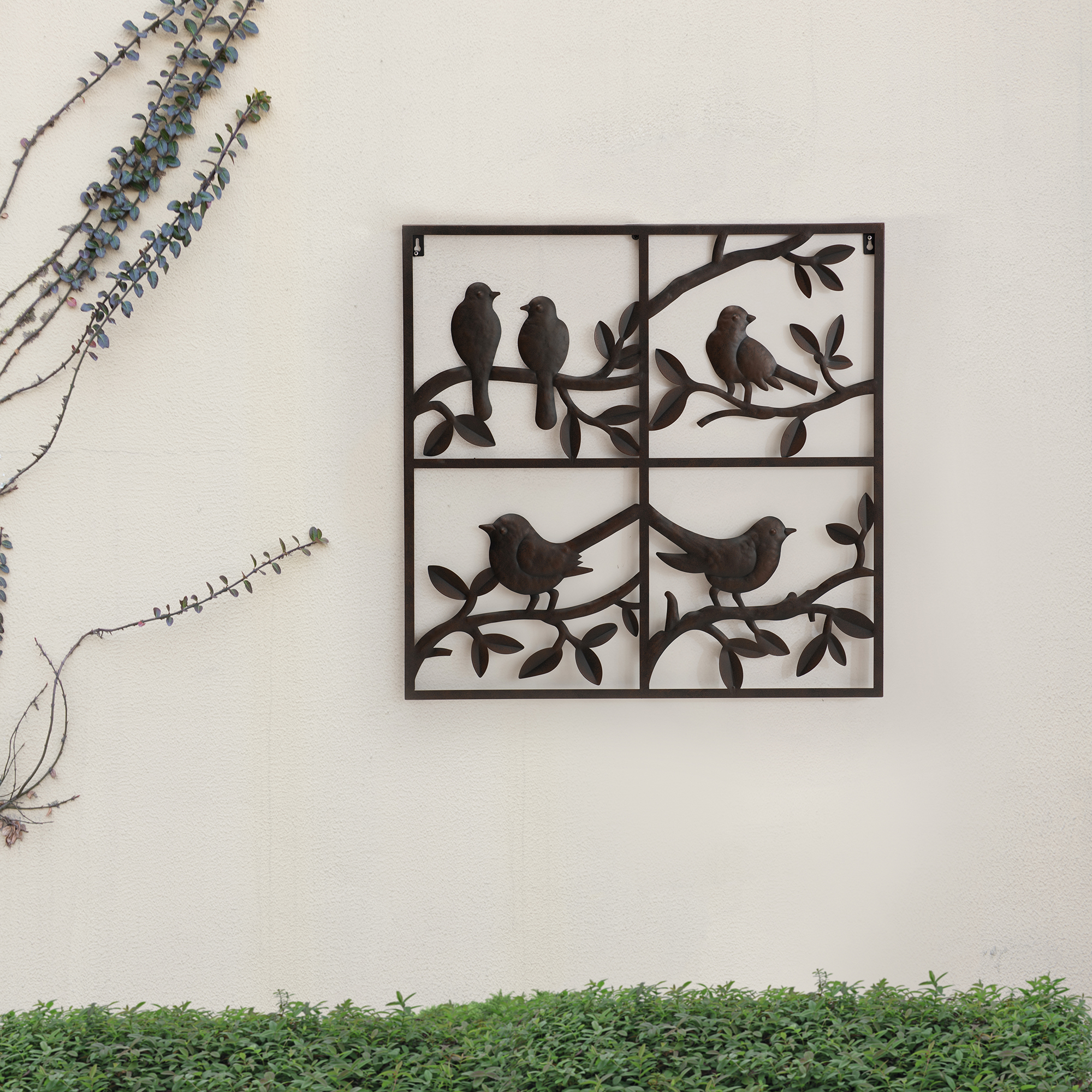 Sunjoy Decorative Birds Perching Wall Art Bronze