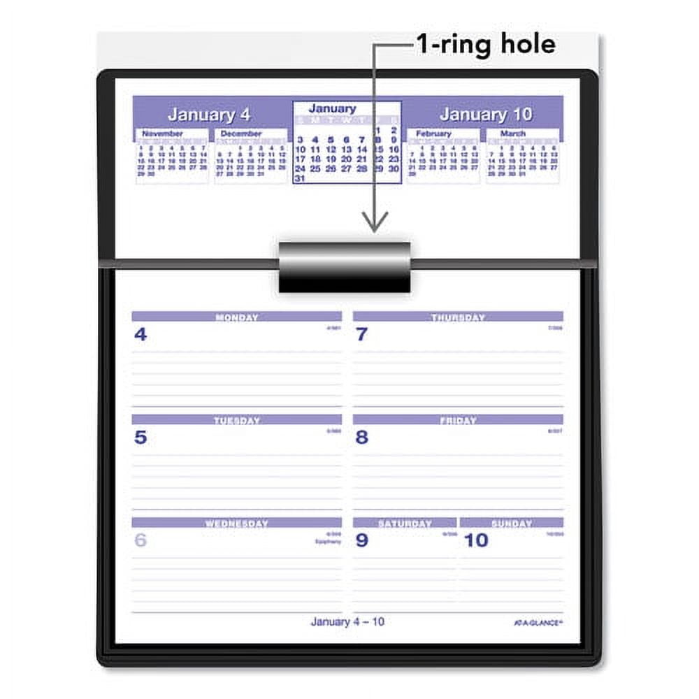 AT-A-GLANCE SW700X-00 7 in. x 5.5 in. 12-Month 2024 Flip-A-Week Desk  Calendar and Base - White Sheets - Walmart.com