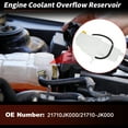 thumbnail image 3 of Unique Bargains Réservoir d'Expansion de Liquide de Refroidissement pour Infiniti G35 G37 2007-2008 Radiateur Réservoir de Récupération de Débordement de Liquide de Refroidissement pour Nissan 370Z 2009-2015 21710JK000, 3 of 7