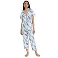 thumbnail image 4 of BedHead - Classic Woven Cotton Cropped PJ Set - Breezy Palm - X Small, 4 of 6