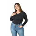 thumbnail image 4 of Body de manga larga Roman Fashion /Tallas Extras, 016 (Negro) negro 42, 4 of 6