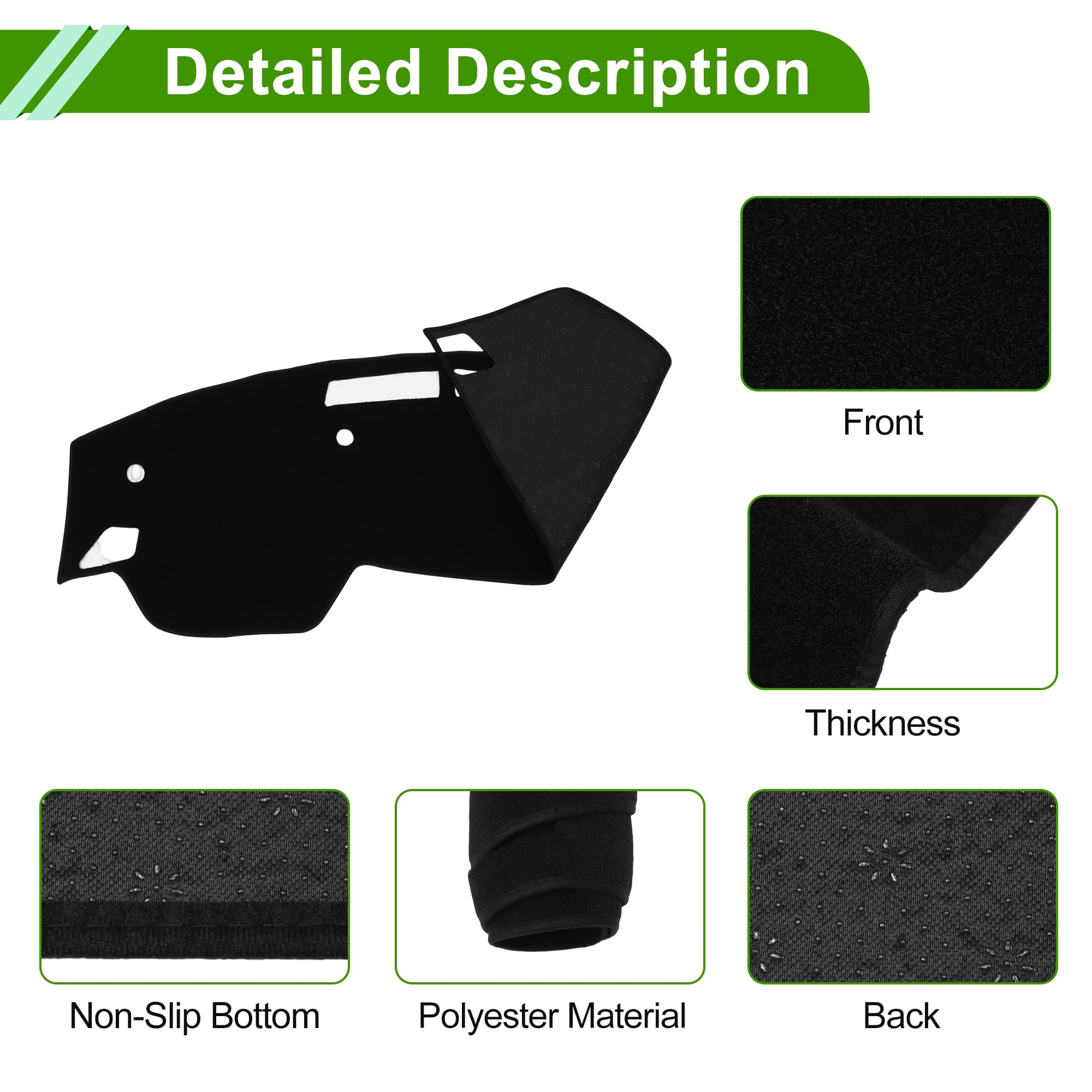 Unique Bargains Dash cover for Nissan Pathfinder 2022-2025 Dashboard cover Car Interior Anti-Slip/Anti Dust Polyester Black 1 Pc