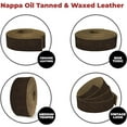 thumbnail image 4 of ELW 5-6 oz 2-2.4mm Nappa Oil Tanned & Waxy Finish Leather Belt Grade Straps  Size: 4"x72" 10.2x183cm  Lead Color  Full Grain Craftsman A/B Grade Natural Cowhide, DIY, Crafting, Strips, 4 of 7