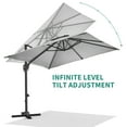 thumbnail image 5 of 10x10 FT Cantilever Patio Umbrella, 360° Rotating Offset Umbrella with Crank Lift, 100-Position Tilt., 5 of 6