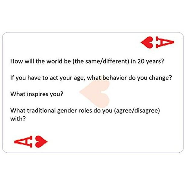 Conversation Cards 200 Thoughtprovoking Starters On Classic Playing 2in1 For Family Friends Work Groups Of All Types Share Hours Fascinating Talks Com - Coffee Table Playing Cards Conversation Cards 200 Thoughtprovoking Starters On Classic Playing 2in1 For Family Friends Work Groups Of All Types Share Hours Fascinating Talks Com - Coffee Table Playing Cards