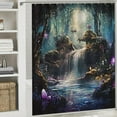 thumbnail image 6 of BCIIG Bathroom Decor Set 1723632113980442 Multi-size Colorful Luxurious Graphic Print Polyester Fabric Fashion Shower Curtain Set with Hooks 60"x72, 6 of 7