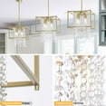 thumbnail image 3 of DWVO Square Crystal Chandeliers, Kitchen Island Lighting Pendant Light Fixtures,Crystal Ceiling Light for Bedroom Hallway Living Room,E26 Base,Gold, 3 of 5