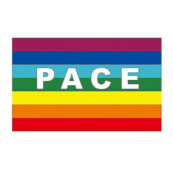 Outdoor Rainbow Peace Flag, Weatherproof Polyester, Rainbow Peace Letters Flag, Outdoor Banner Flag
