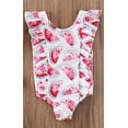thumbnail image 4 of Styles I Love Baby Toddler Girls Watermelon White Ruffle One-Piece Swimsuit Bathing Suit Beach Swimwear 1-Piece Swimsuit, 18-24 Months, 4 of 5