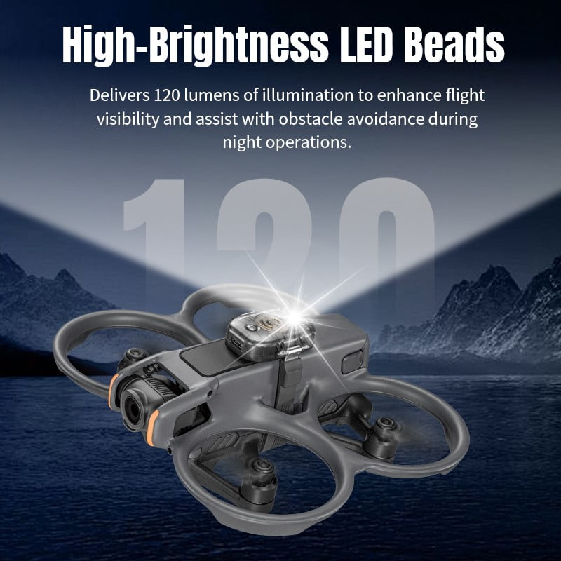 Drone Alarm Buzzer LED Flight Strobe Lights FOR DJI MINI 5 PRO/ Neo 2 / AIR 3S/ AVATA 2 / Mavic 4 Pro, High-decibel alarm & High-Brightness LED Beads