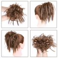 thumbnail image 3 of Chignon Désordonné Pièce de Cheveux Extension de Cheveux avec Bande Élastique Chignon Ondulé Extensions de Cheveux Synthétiques Chouchous Chignons Postiche pour Femmes, 3 of 7