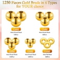 thumbnail image 3 of 1250 Pieces Gold Spacer Beads for Jewelry Making, Gold Round Beads and Gold Flat Clay Beads for Bracelets Making, Small Gold Filled Beads for Jewelry Making, 3 of 5