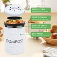 thumbnail image 4 of Vipush Compost Bin Kitchen Countertop Compost Bin with lid, Small Compost Bin Includes Inner Compost Bucket Liner & Charcoal Filter, White, 4 of 8