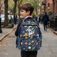 thumbnail image 4 of Yuyamidu Space Astronaut Backpack for Boys 6-8 Trendy Cartoon Bookbag with Multiple Compartments for 1st-3rd Grade 17 Inch Lightweight Waterproof School Bag Back to School, 4 of 8