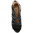 thumbnail image 5 of Journee Womens Samara Back Heel Zip Peep Toe Stiletto Booties, Widths Available, 5 of 10