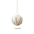 thumbnail image 3 of Cotton Christmas Balls ,2.2 Inch Snowflake Ball Ornaments for Christmas Tree, Hanging Decorative Ball Ornaments for Xmas Scene Decoration, 3 of 6