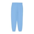thumbnail image 7 of ZVAVZ Boys Cotton Linen Pants with Pockets Elastic Waist Drawstring Sweat Jogger Lounge Tapered Leg Harem Pants Trousers Blue,13 Years, 7 of 7
