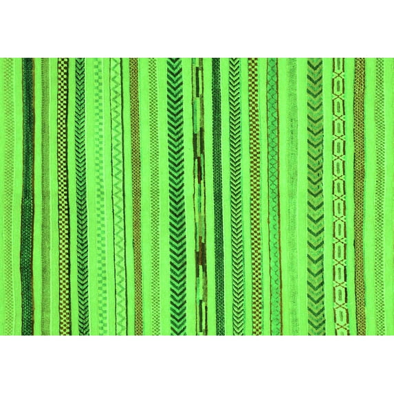 Ahgly Company Indoor Rectangle Abstract Green Modern Area Rugs, 8' x 12'