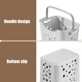 thumbnail image 6 of Tgbvmt Plastic Dirty Clothes Basket 14.96 Inches Large Capacity Hollow Ventilated Organizer Dual Handle Design Built-in Small Storage Frame For Bathroom Bedroom Dorm Laundry Organization, 6 of 6