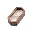 thumbnail image 3 of Caja De Anillo Doble De Madera De Compromiso Transparente, 3 of 4