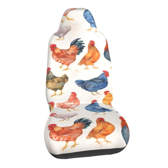 Chicken Cute Animal Car Seat Covers Stretch Car Seat Protectors Universal Fit