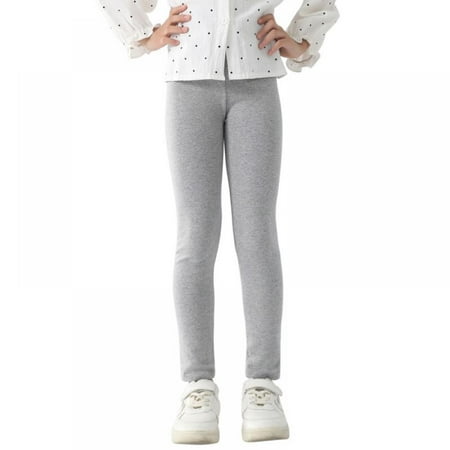 

GYRATEDREAM Kids Girls Leggings Footless Solid Skinny Pants Child Stretch Basic Casual Sport Running Yoga Trousers 3-11Y