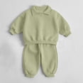 thumbnail image 7 of Timegard Infant Unisex Clothes Cotton Sets Boys Girls Casual Workout Sets Collar Pullover Joggers Toddler Loose Outfits, 7 of 7