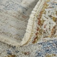 thumbnail image 5 of Feizy Kaia Transitional Medallion, Ivory/Orange/Blue, 5' x 7'9" Area Rug Sheen Bohemian & Eclectic Distressed Floor Rug for Living room Bedroom, 5 of 8