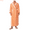 Orange, variant on Mens Fuzzy Robe Mid Length Bathrobe Belted Soft Bath Robes Kimono Robe With Pockets Fall Winter Spa Robes Pajama Pants Sleepwear