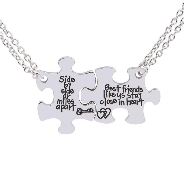 Best Friend Necklaces BFF Necklaces for 2 Puzzle Matching Necklaces  Friendship Necklaces Gifts for Teen Girls