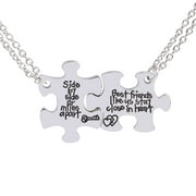 YXWLKJ Best Friend Necklaces BFF Necklaces for 2 Puzzle Matching Necklaces Friendship Necklaces Gifts for Teen Girls