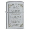 thumbnail image 2 of Zippo Serenity Prayer Design Satin Chrome Pocket Lighter, 2 of 2