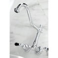 thumbnail image 3 of Kingston Brass KS1021PKL Duchess Two-Handle Wall Mount Roman Tub Faucet, Polished Chrome, 3 of 8