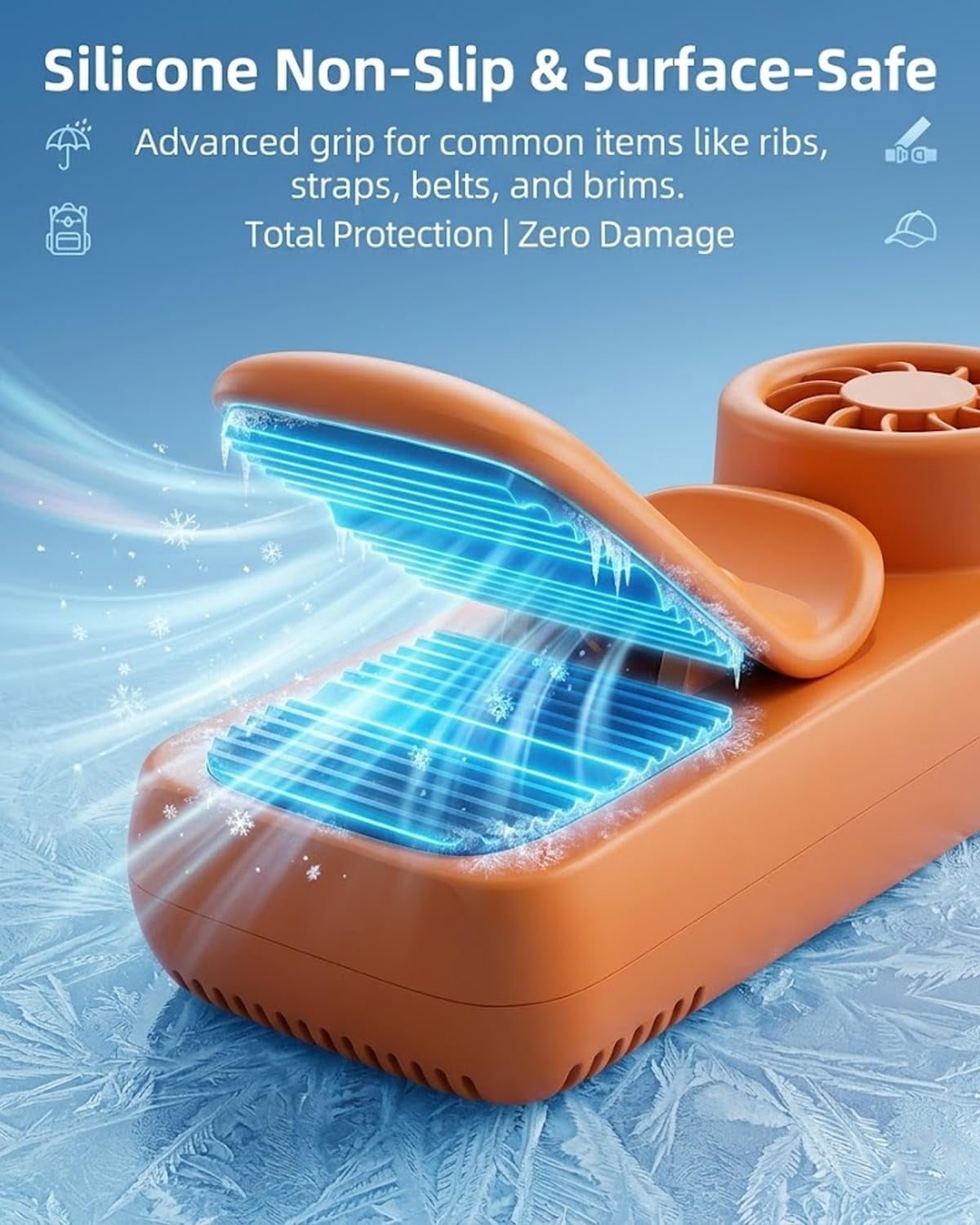 Mini Portable Handheld Clip Fan, Rechargeable 3000mAh Battery, 5 Speeds, 180° Adjustable USB Personal Desk Fan for Stroller, Travel, Camping, Office & Baby