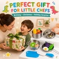 thumbnail image 5 of JoyStone Kids Cooking Playset, Stainless Steel Pots and Pans Pretend Play Kitchen Toy Set with Apron, Chef Hat, Cuttable Food and Seasoning Bottles for Age 3+, 5 of 10