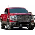 thumbnail image 2 of Black Horse RUGGED Heavy Duty Grille Brush Bumper Guard Modular Black Come With Pair of 5.3" Dia.LED Lights with Red Trim Rings Compatible with 2017-2024 Nissan Titan-RU-NITI17-B-PLFR, 2 of 5