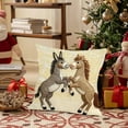 thumbnail image 5 of Animlas Christmas Embroidered Pillow Cover, Cozy Horses Knit Sofa Couch Decor Pillowcase, Farmhouse Rustic Couple Horses Cushion Cover, Bedside Living Room, Bedroom Cushion Case, 5 of 8